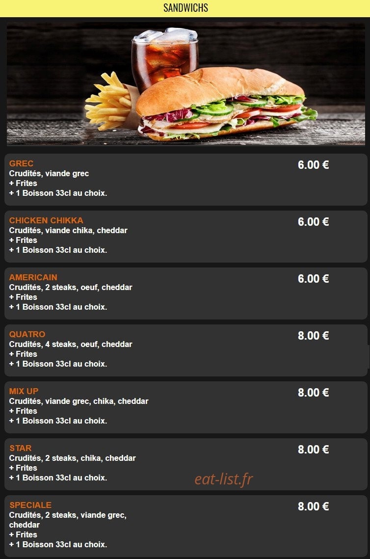 Star Pizza — carte page 11