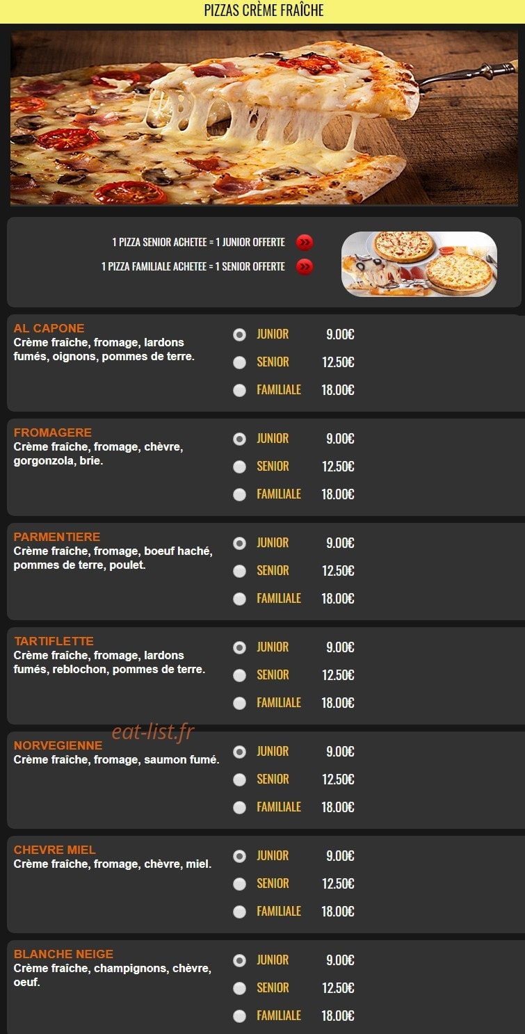 Star Pizza — carte page 6