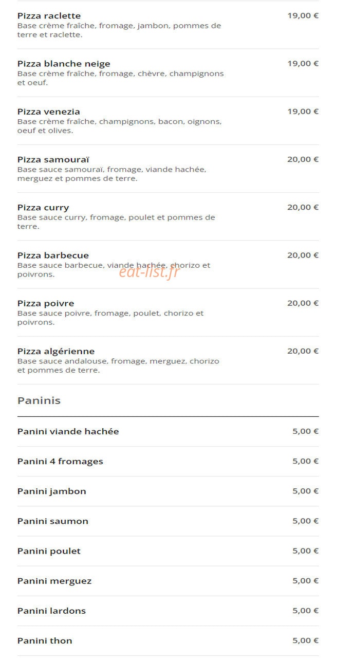 L'escale Des Delices — carte page 15