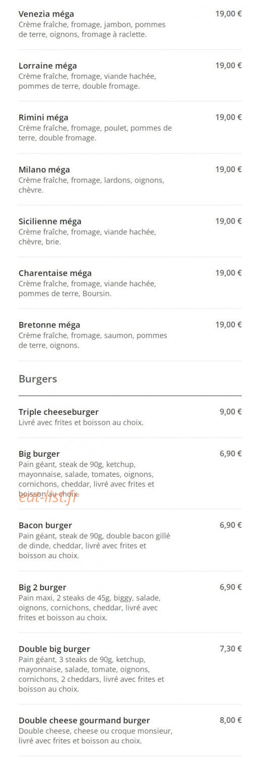 Pizza Bugati — carte page 9