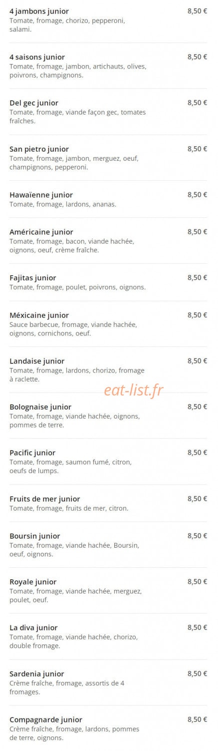 Pizza Bugati — carte page 2