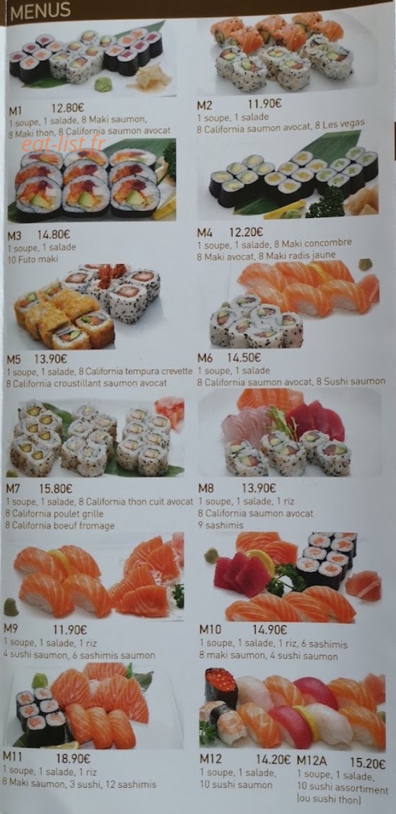 Sushi Linas — carte page 3