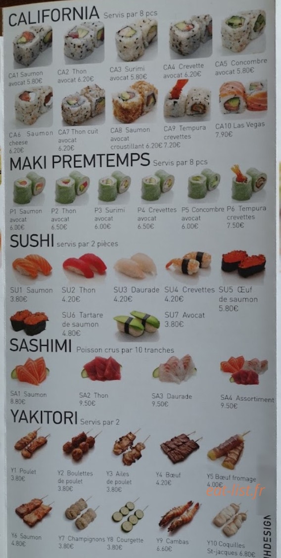 Sushi Linas — carte page 2