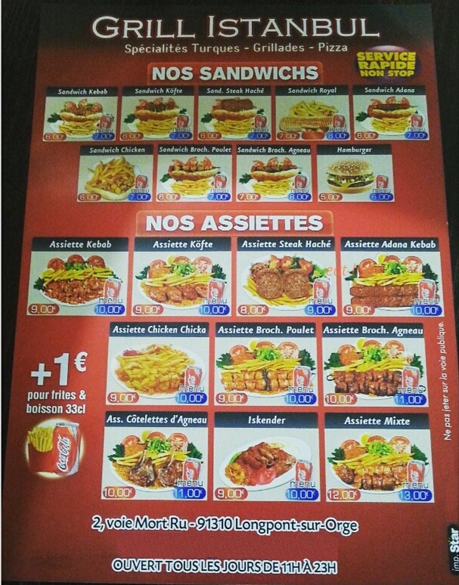 Grill Istanbul — carte page 1