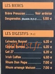 L'Origan — carte page 7