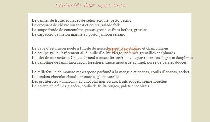 La Charrette — carte page 2