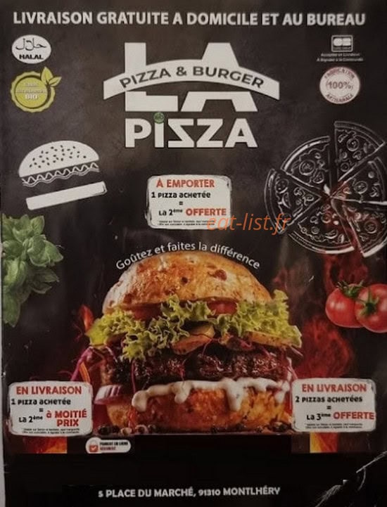 La pizza & Burger o 5 — carte page 1