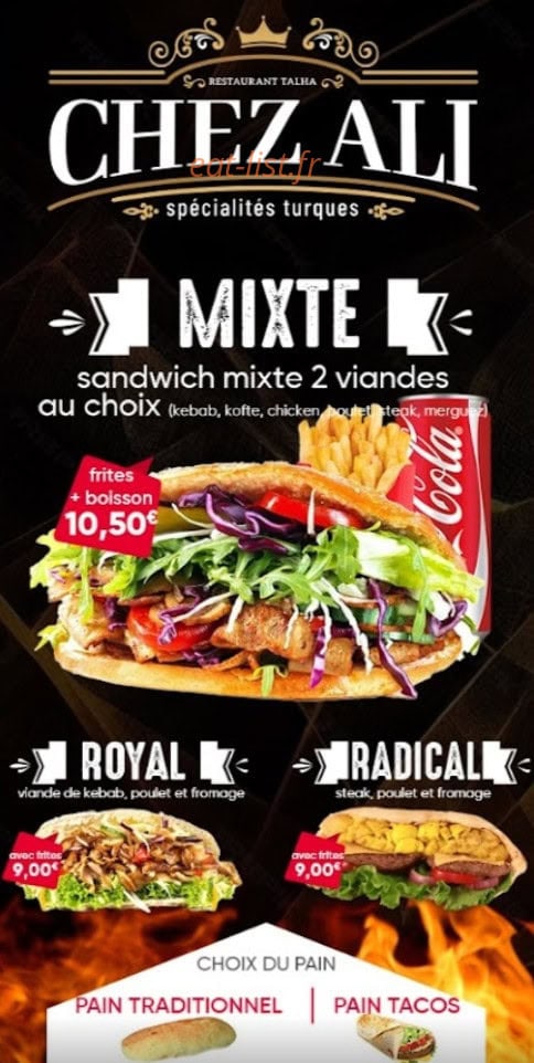 Restaurant CHEZ ALI — carte page 6