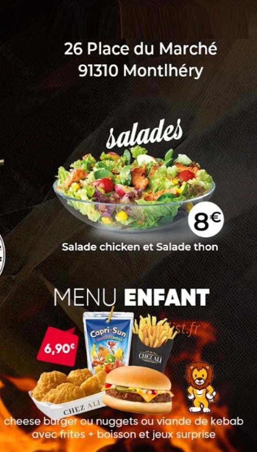 Restaurant CHEZ ALI — carte page 2