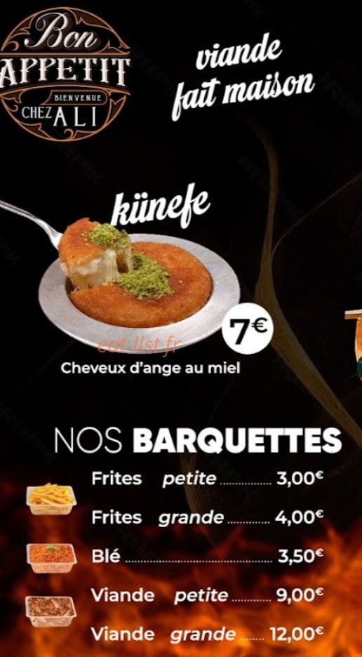 Restaurant CHEZ ALI — carte page 4