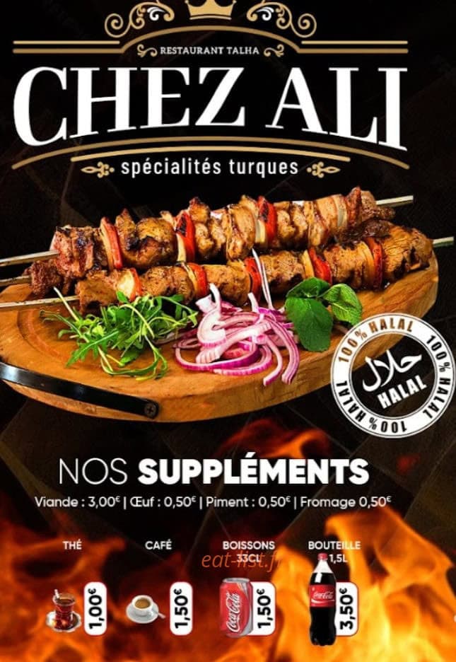 Restaurant CHEZ ALI — carte page 3