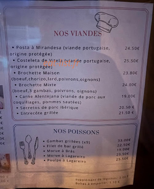 Chez Maria — carte page 1