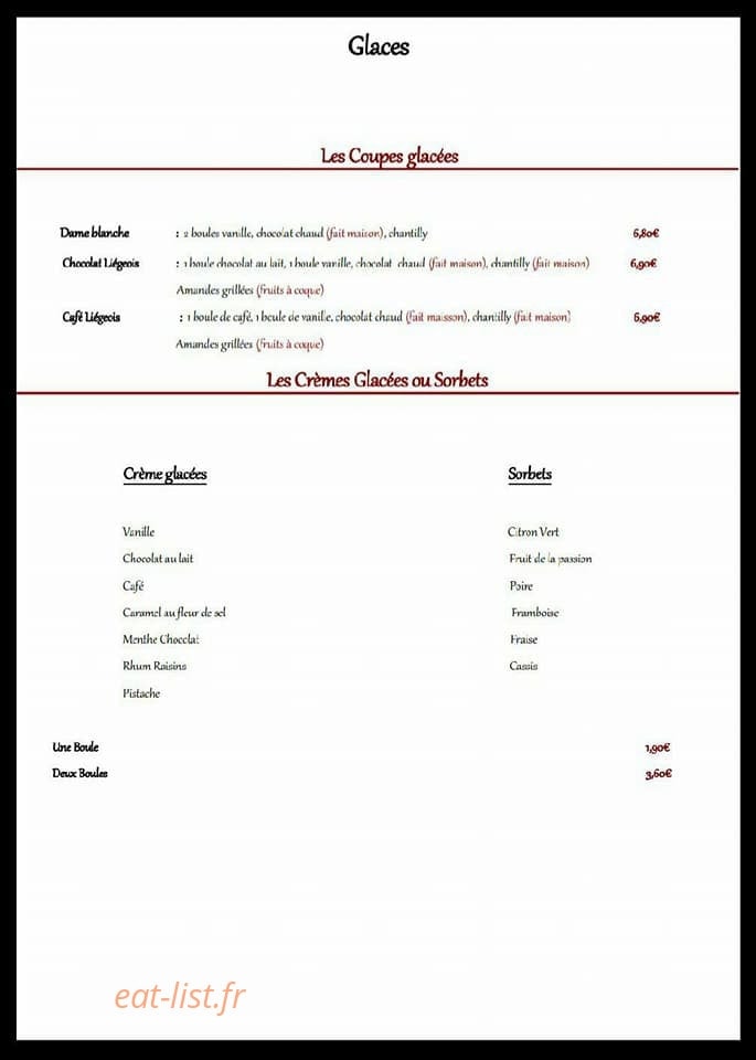 La Chaumiere — carte page 5