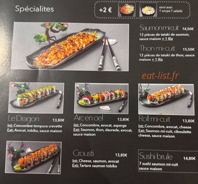 Yummy Sushi — carte page 3