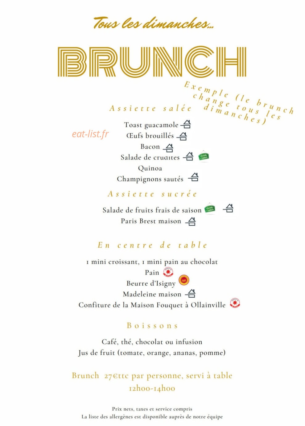 Café Gustave — carte page 4