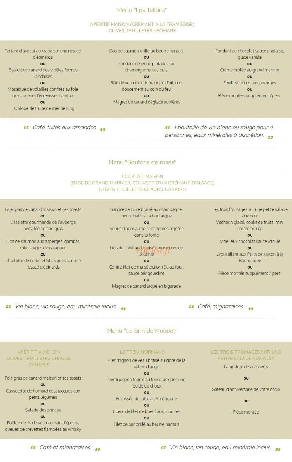 La Biche Aux Bois — carte page 2