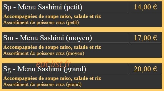Restaurant Meiko — carte page 12
