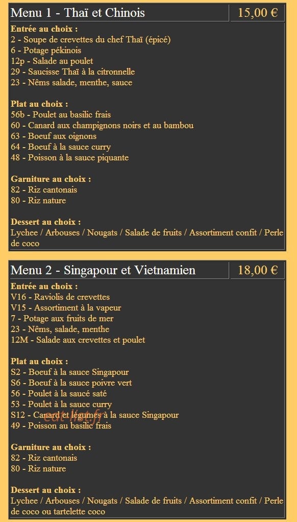 Restaurant Meiko — carte page 9