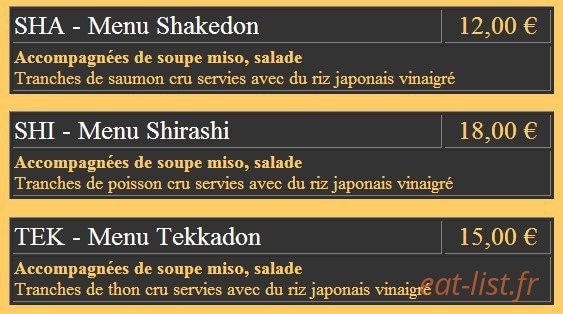 Restaurant Meiko — carte page 13