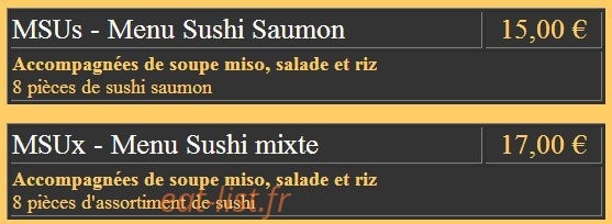 Restaurant Meiko — carte page 14