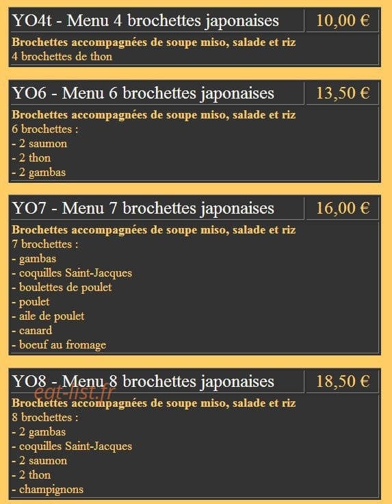Restaurant Meiko — carte page 8
