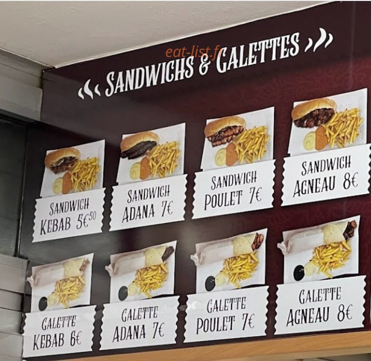 AS Kebap — carte page 1