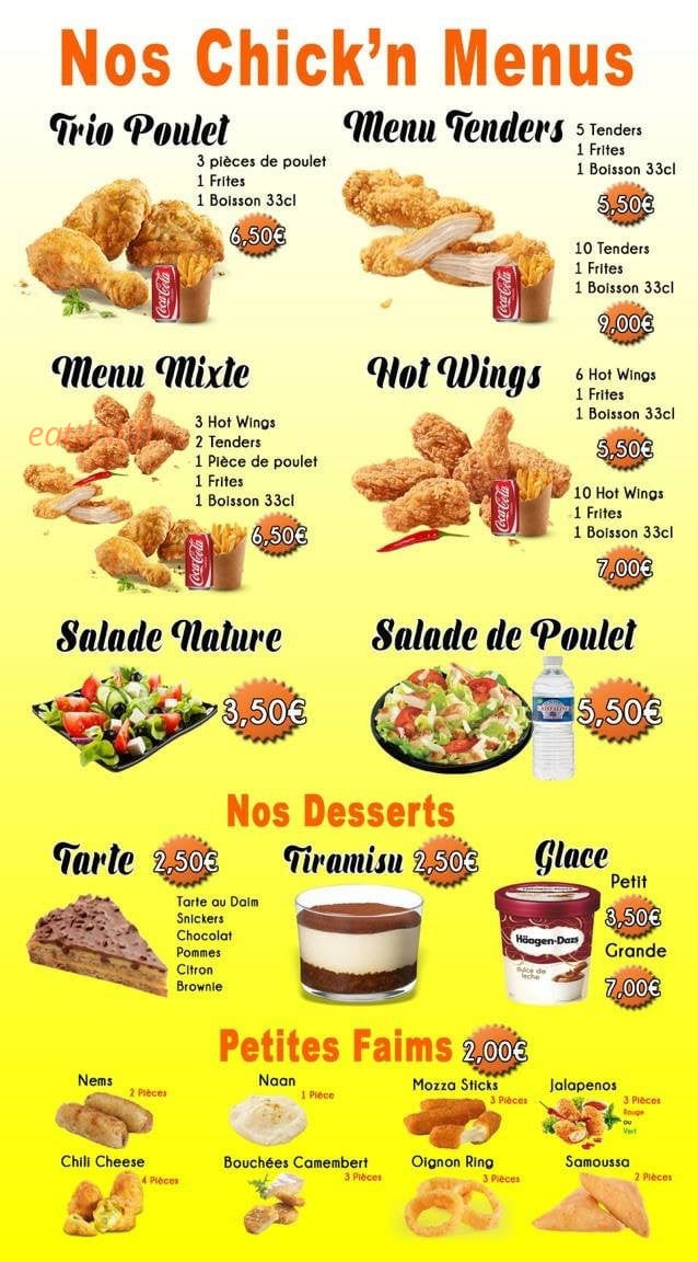 Chick'n King — carte page 3