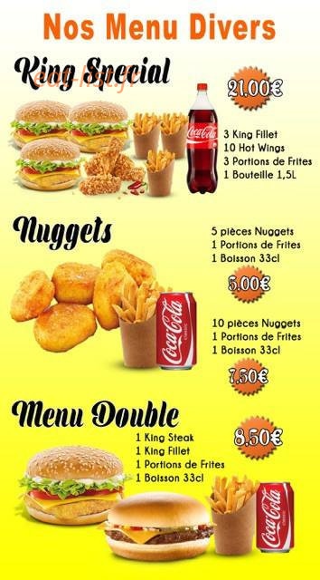 Chick'n King — carte page 1