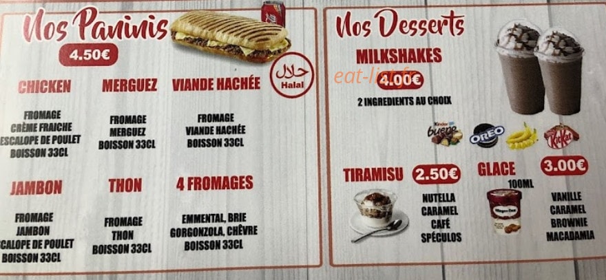 Crêpes & Dwich — carte page 2