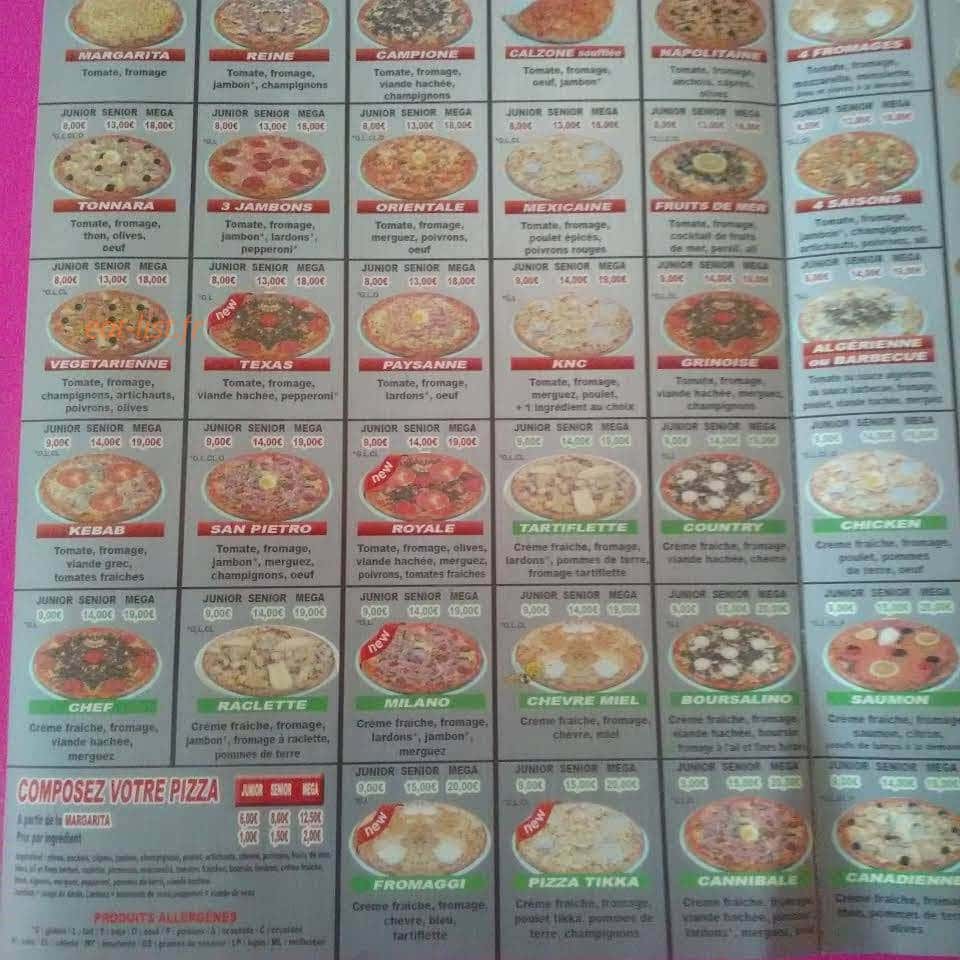 Knc pizzeria — carte page 3