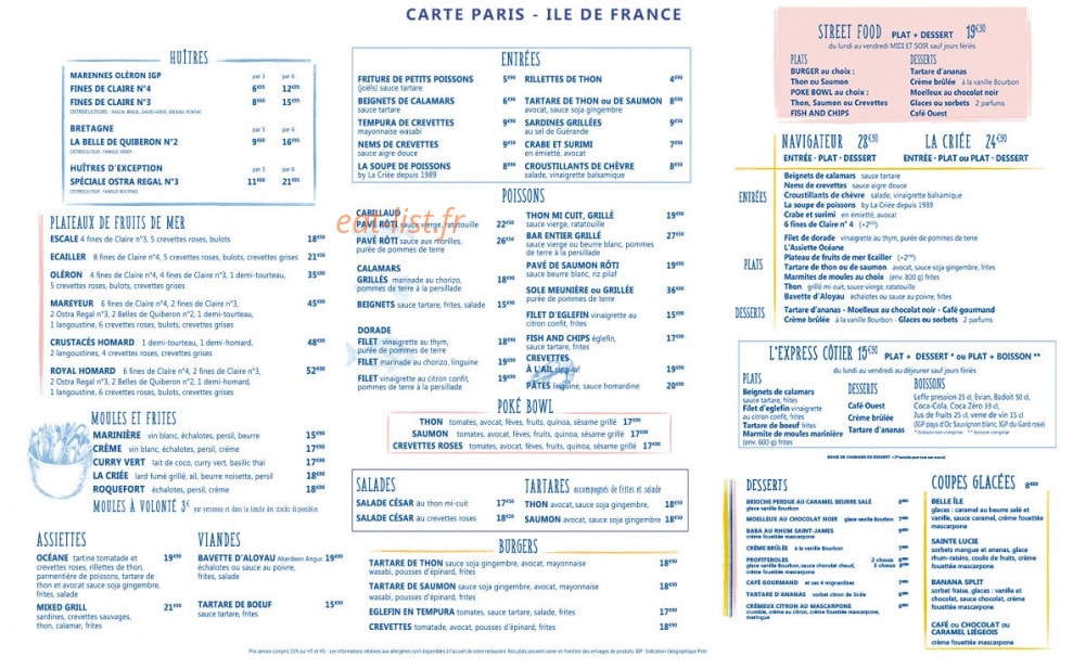 La criée — carte page 6