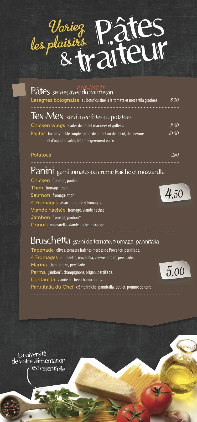 Pizza Service — carte page 3