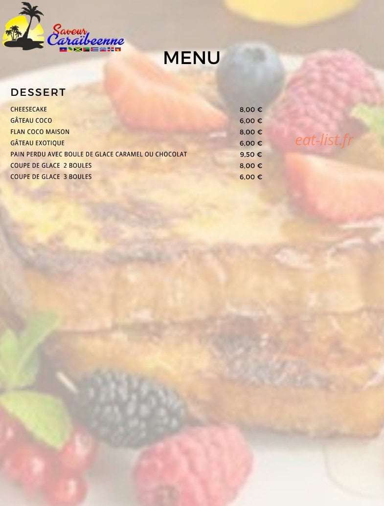 Saveur Caraïbéenne — carte page 4