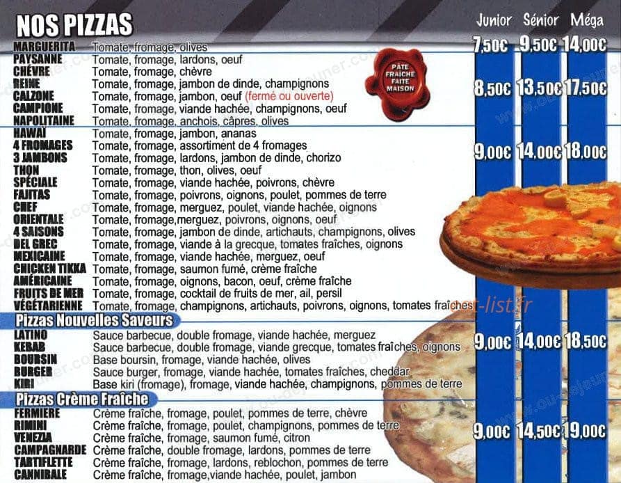 Fratello Pizza — carte page 2
