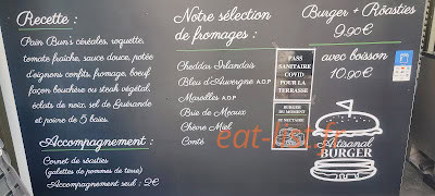Artisanal Burger — carte page 1
