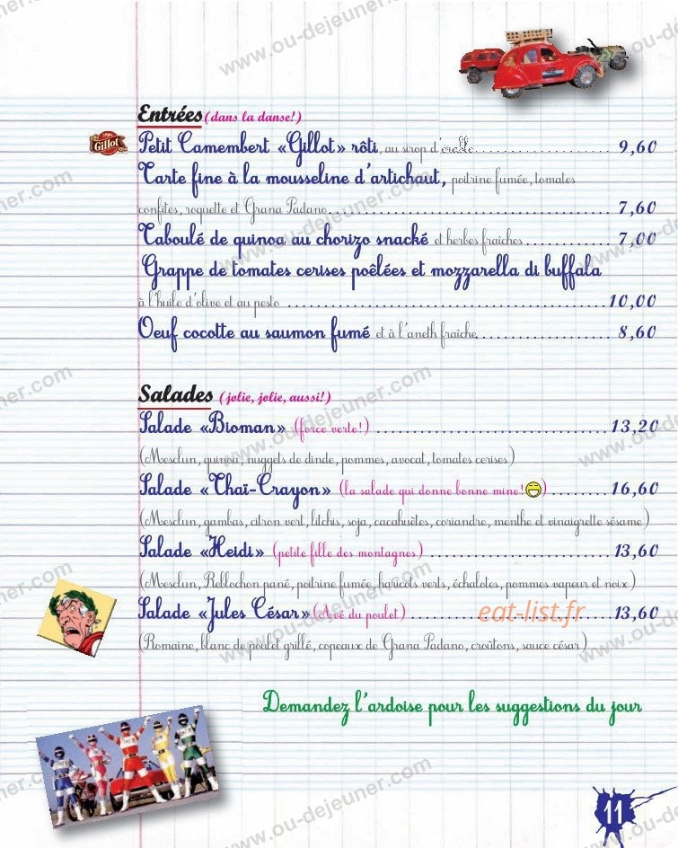 La Cantoche — carte page 11