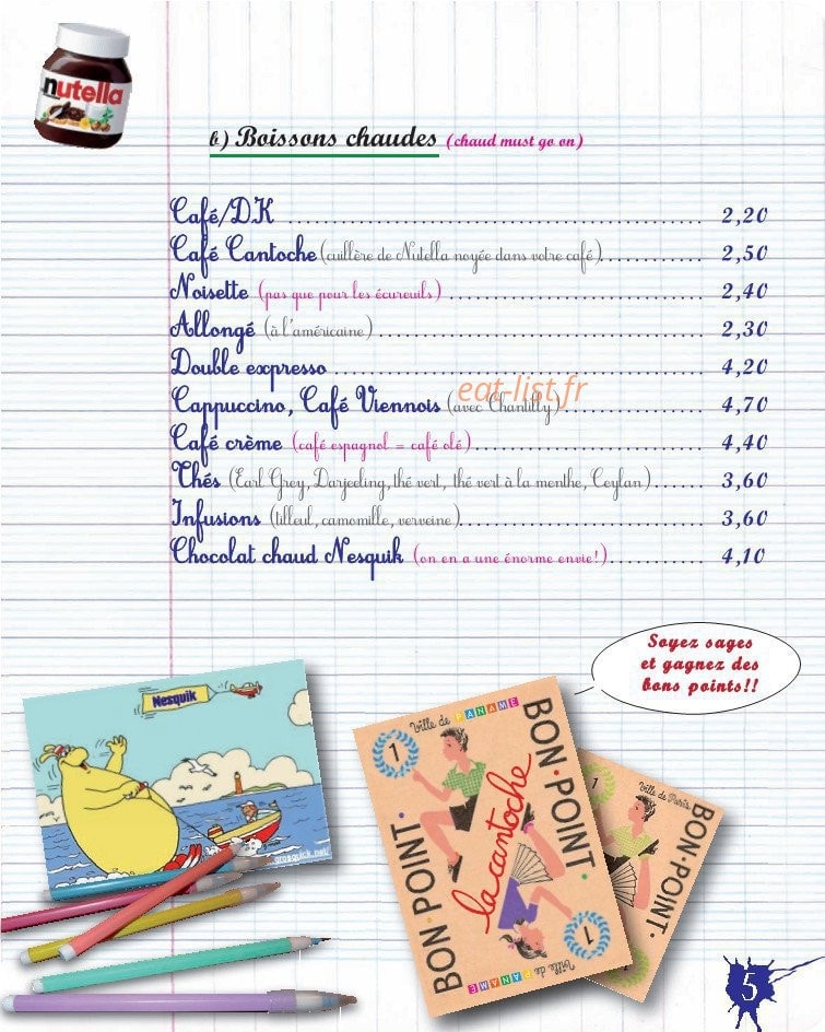 La Cantoche — carte page 5