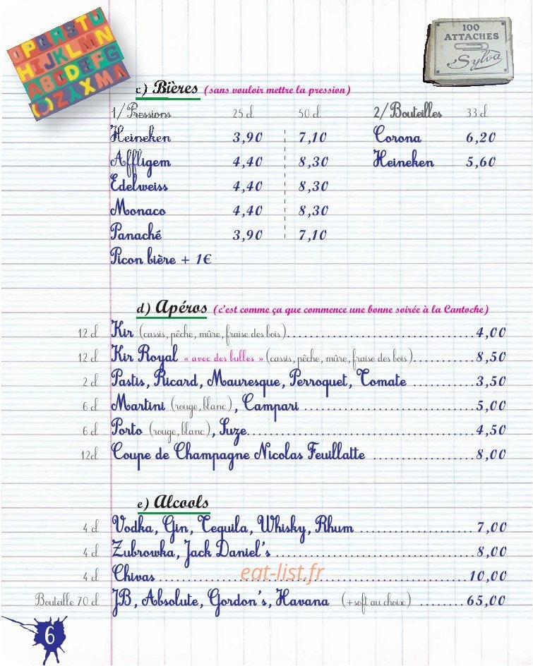 La Cantoche — carte page 6