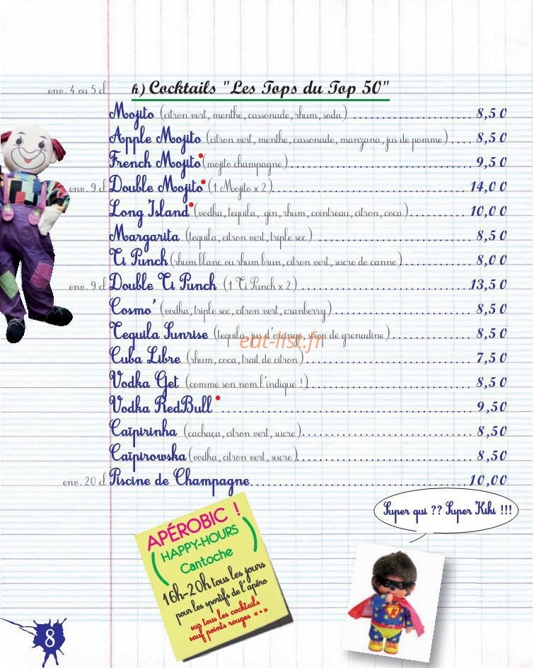 La Cantoche — carte page 8