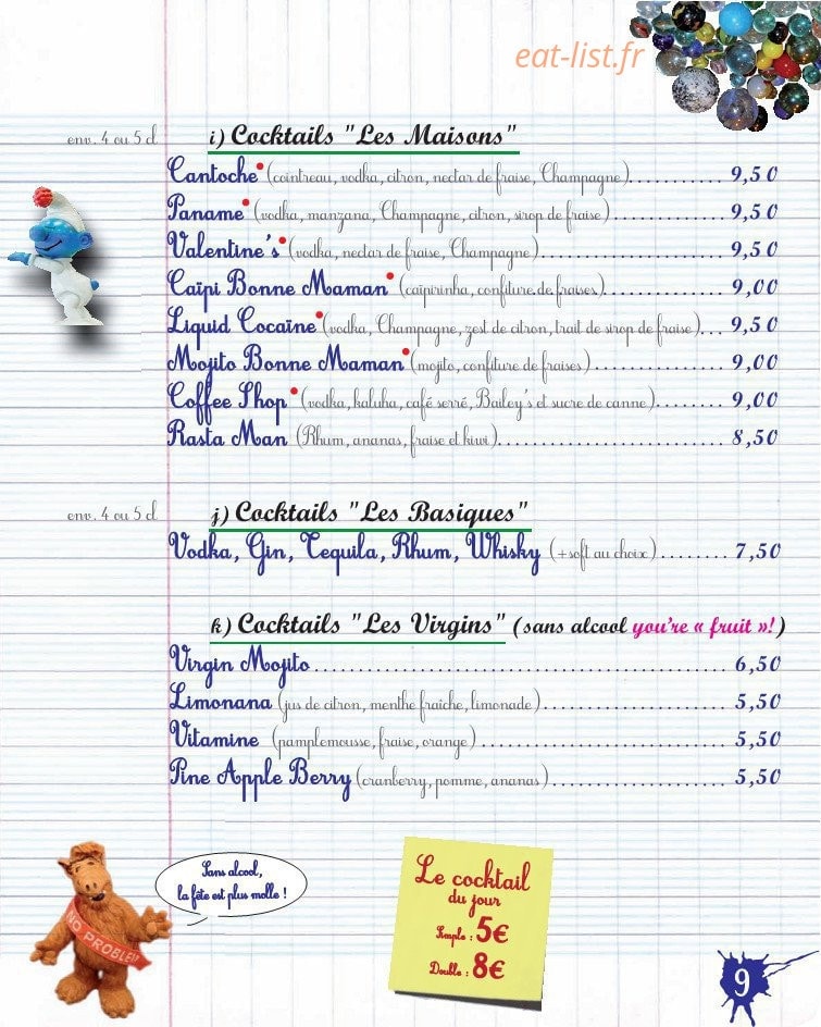 La Cantoche — carte page 9