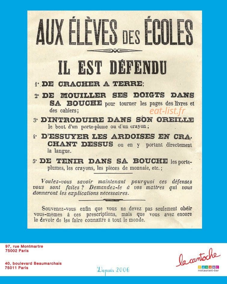 La Cantoche — carte page 16