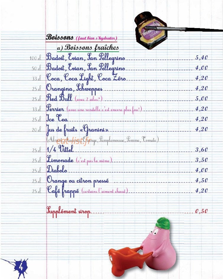 La Cantoche — carte page 4