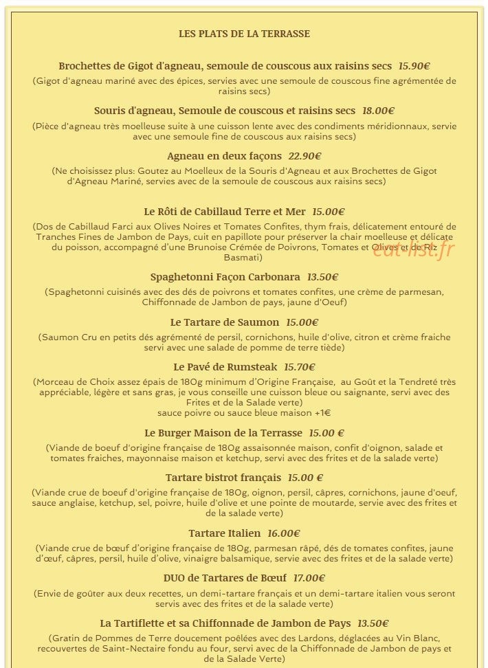 La Terrasse — carte page 6