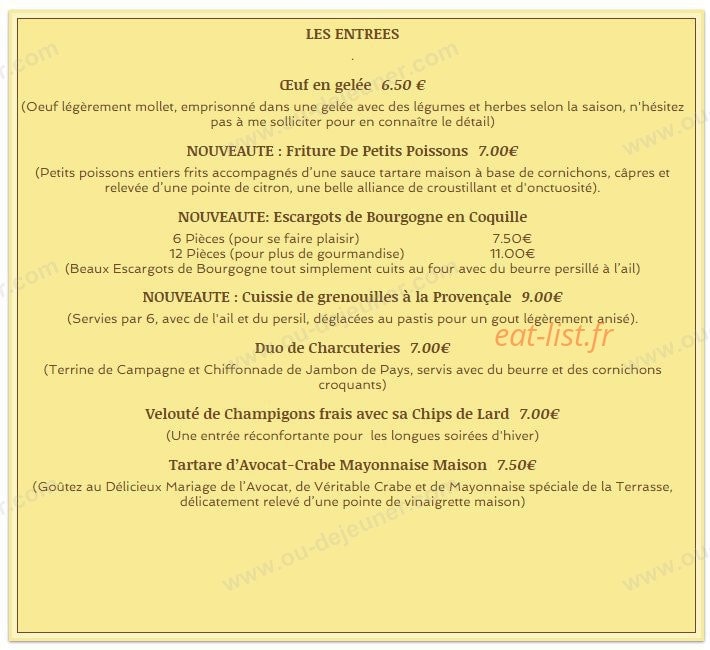 La Terrasse — carte page 5