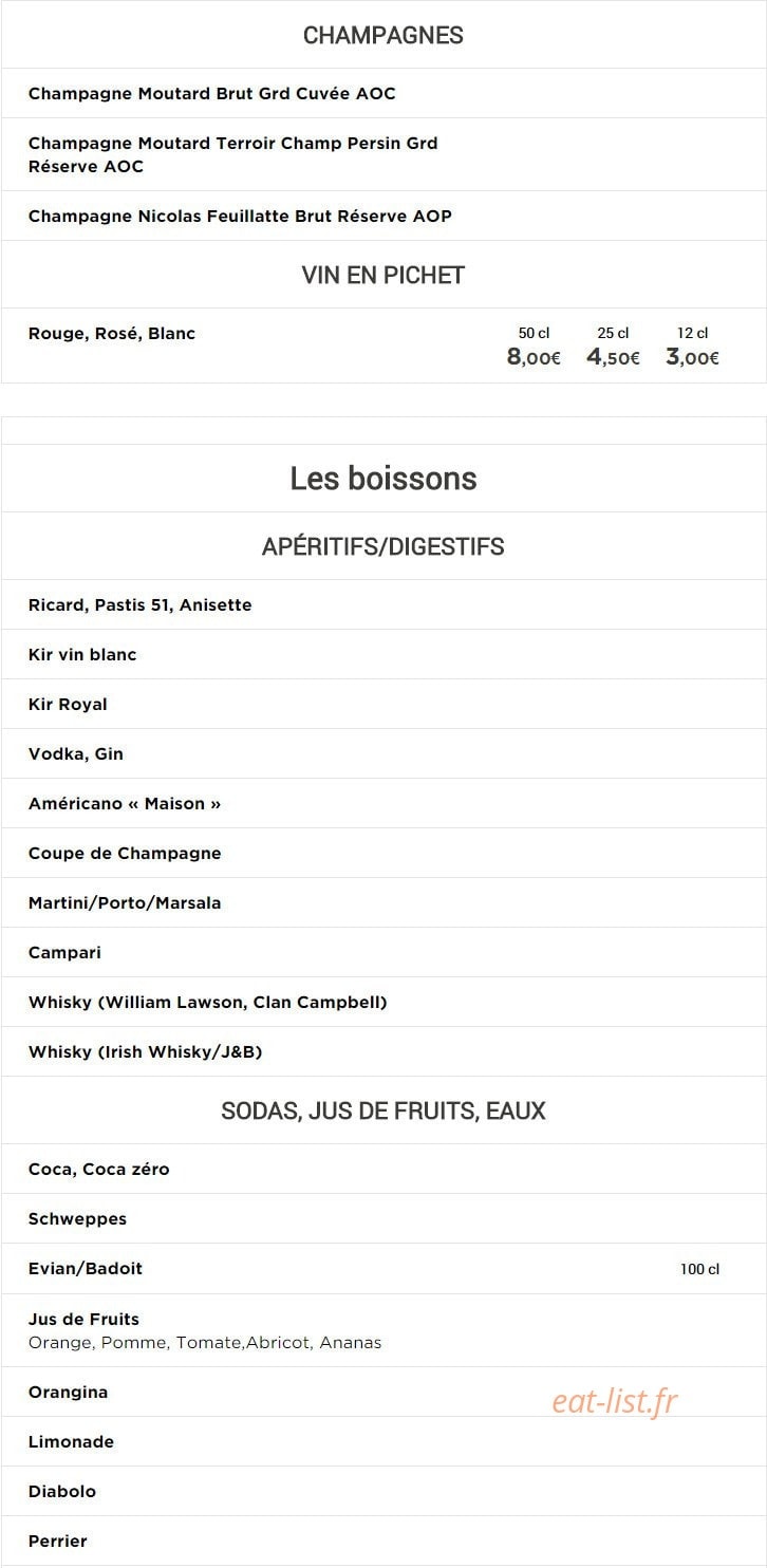 Le Grey Resto — carte page 8