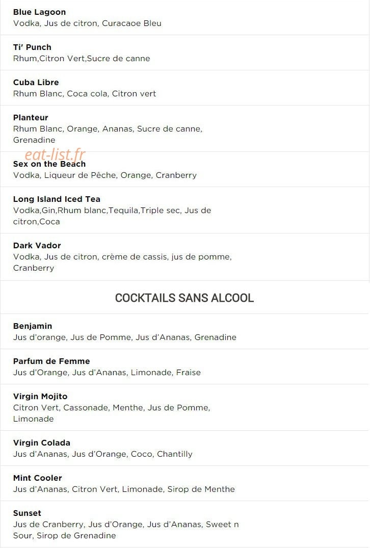Le Grey Resto — carte page 11