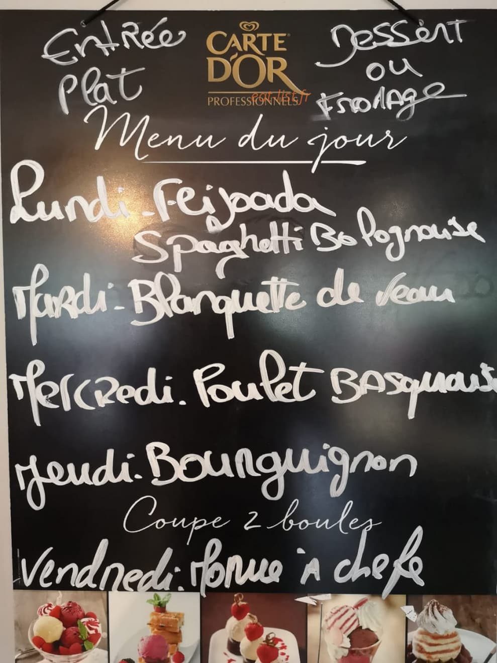 Chez Rosa — carte page 1