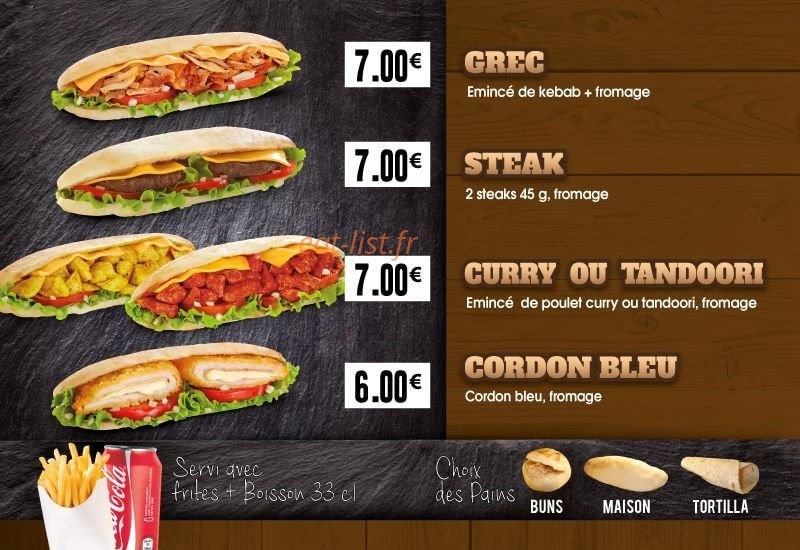 City food — carte page 2
