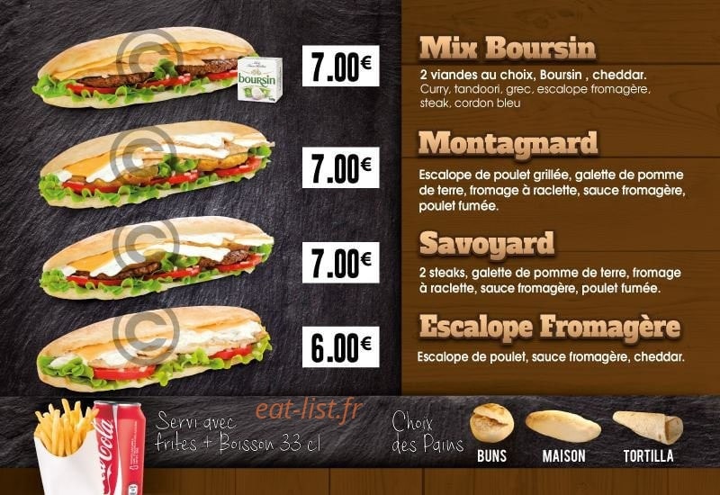 City food — carte page 3