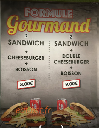 Express Food — carte page 1